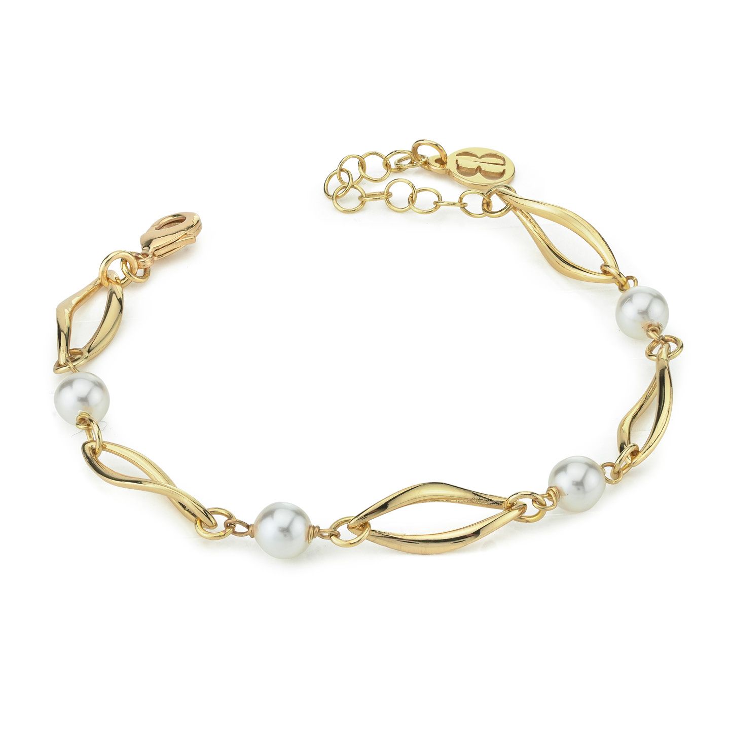 Bracciale Boccadamo Mediterranea Crisette Bronzo Pvd Oro e Perle
