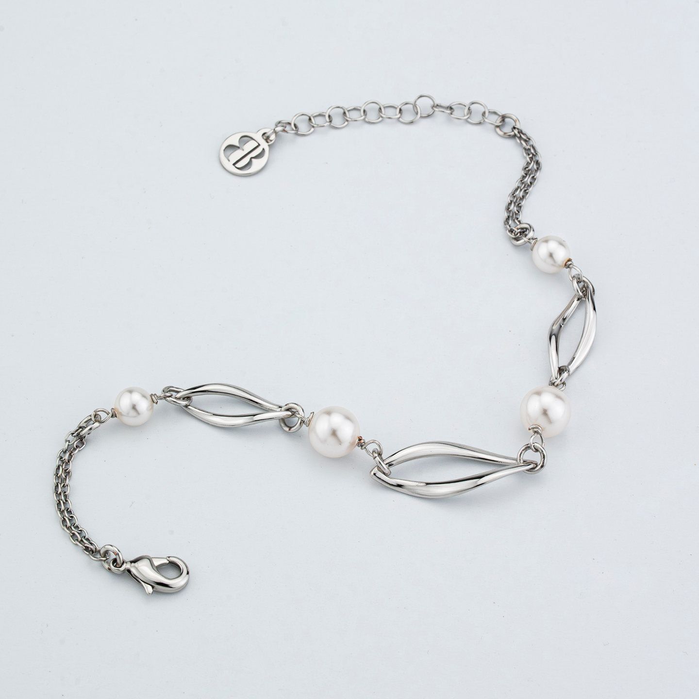 Bracciale Boccadamo Mediterranea Crisette Bronzo Rodiato e Perle