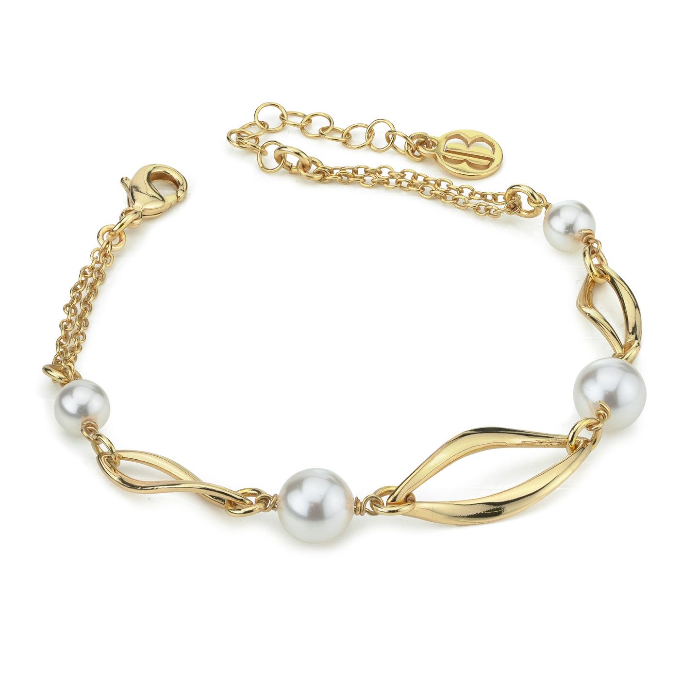 Bracciale Boccadamo Mediterranea Crisette Bronzo Pvd Oro e Perle