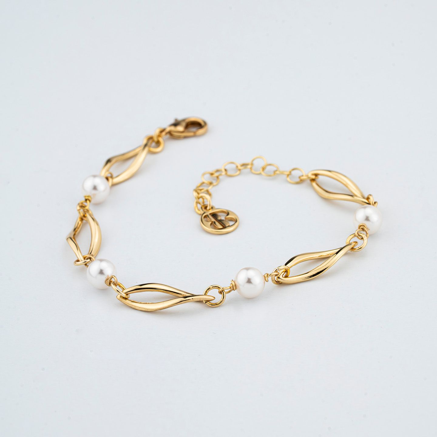 Bracciale Boccadamo Mediterranea Crisette Bronzo Pvd Oro e Perle