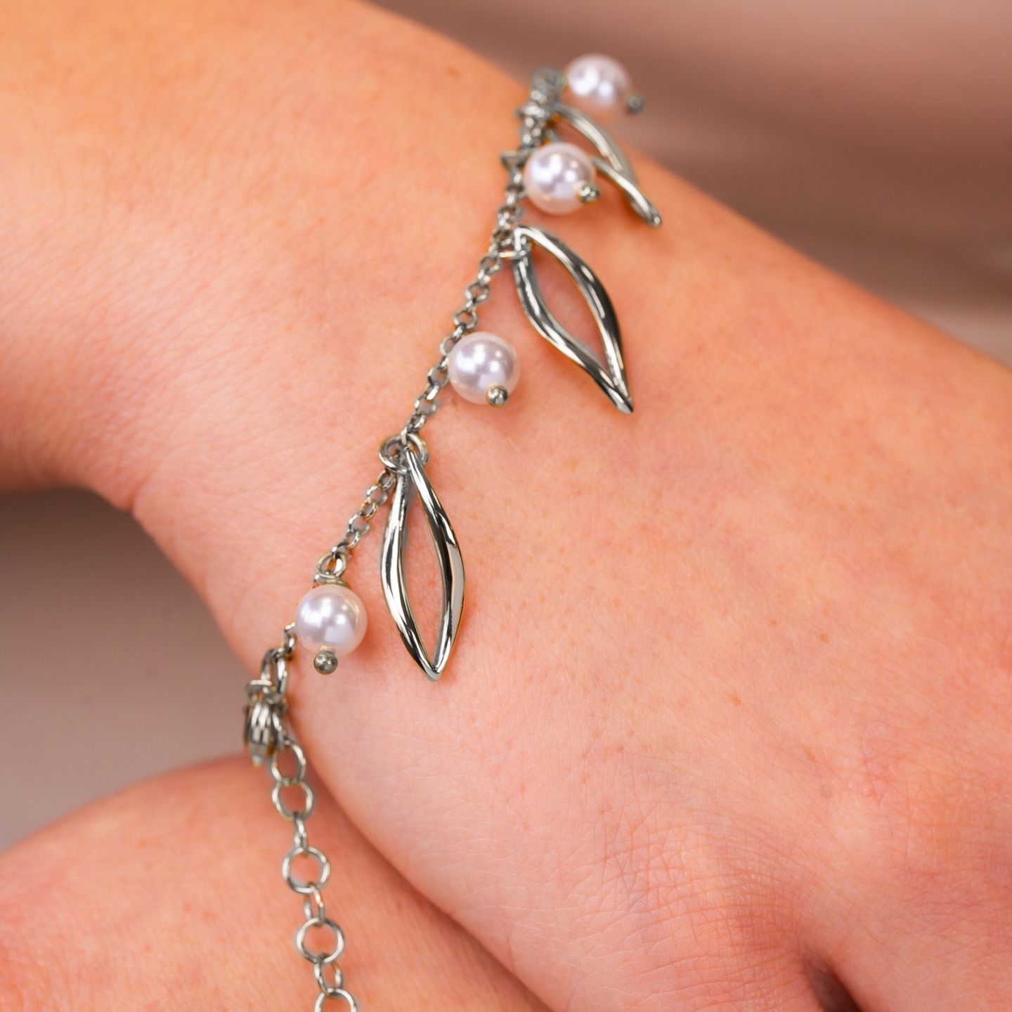 Bracciale Boccadamo Mediterranea Crisette Bronzo Rodiato Con Charms e Perle