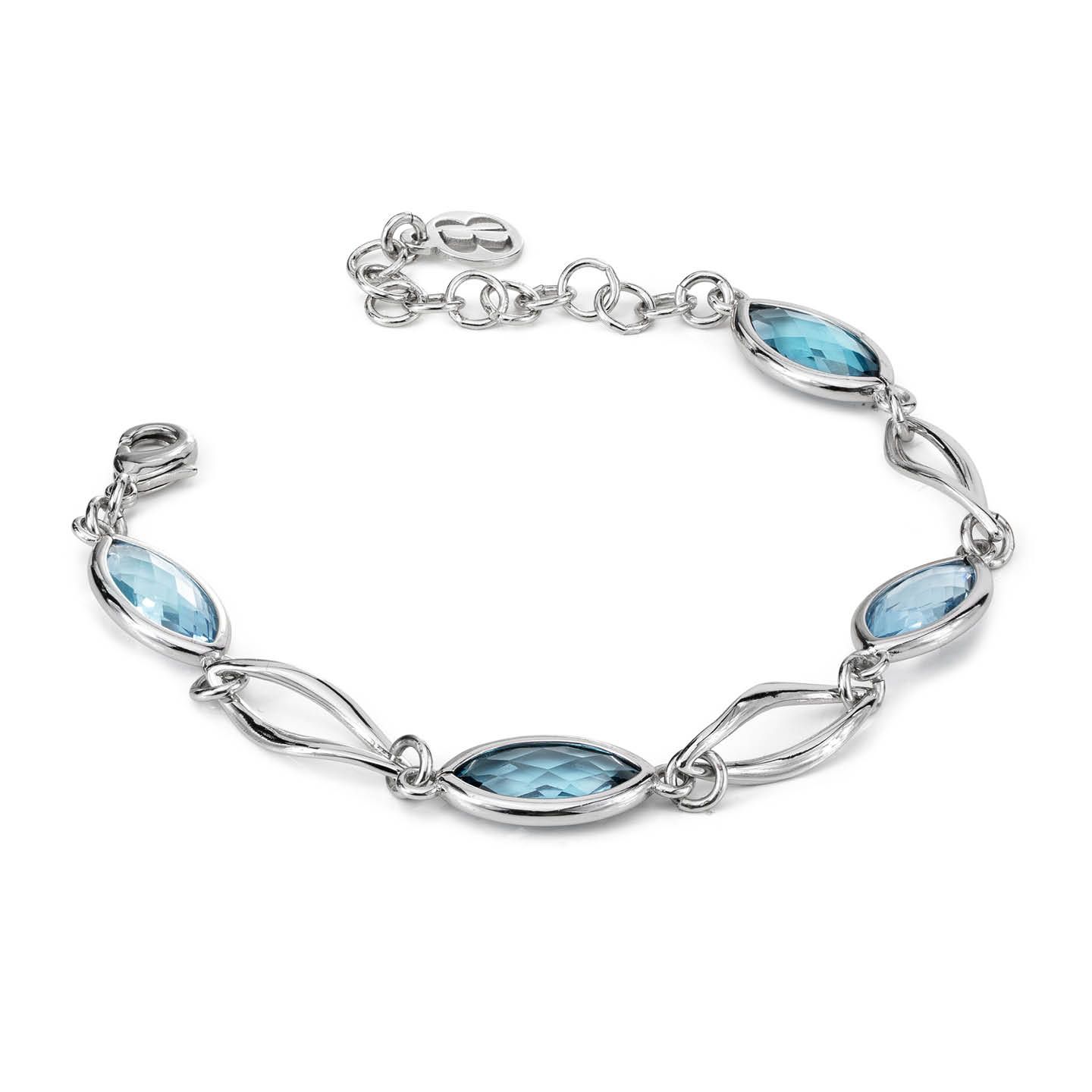 Bracciale Boccadamo Mediterranea Crisette Bronzo Rodiato e Cristalli Sfaccettati