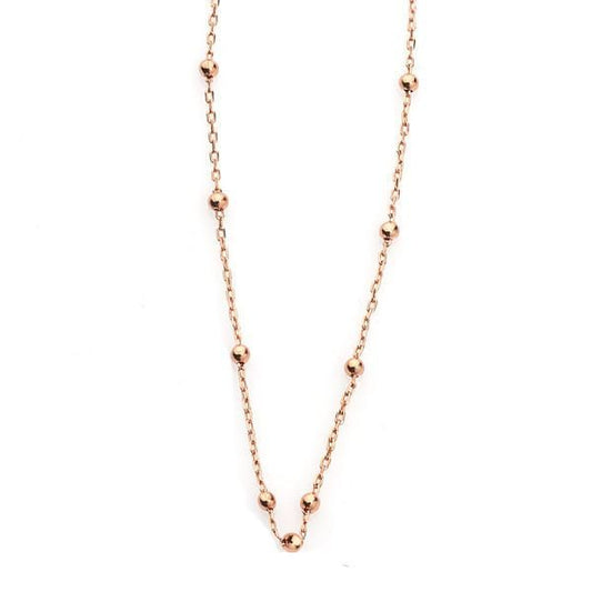 Collana Boccadamo Mediterranea Bronzo Rosato Maglia Con Pallini