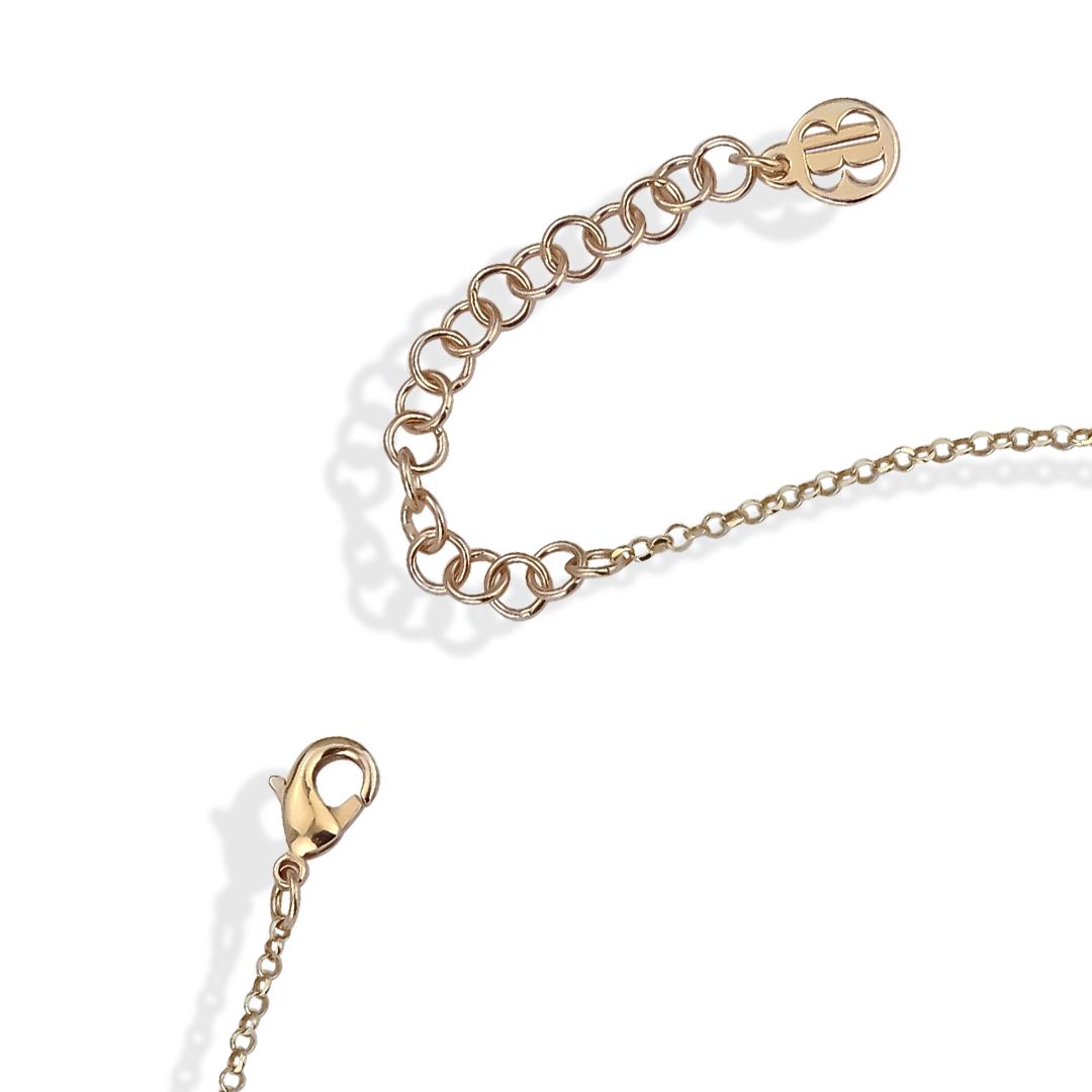 Collana Boccadamo Mediterranea Sharada Bronzo Pvd Oro Pendente Cristallo Contornato