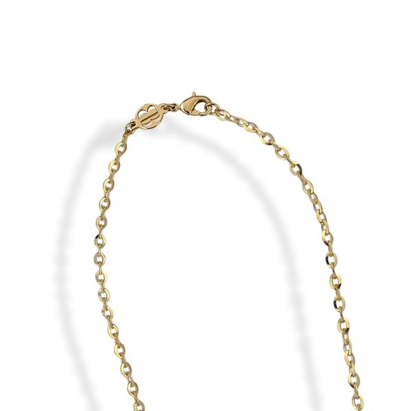 Collana Boccadamo Mediterranea Je Suis Bronzo Pvd Oro Pendente Lettera D Cristalli Ambra e Champagne