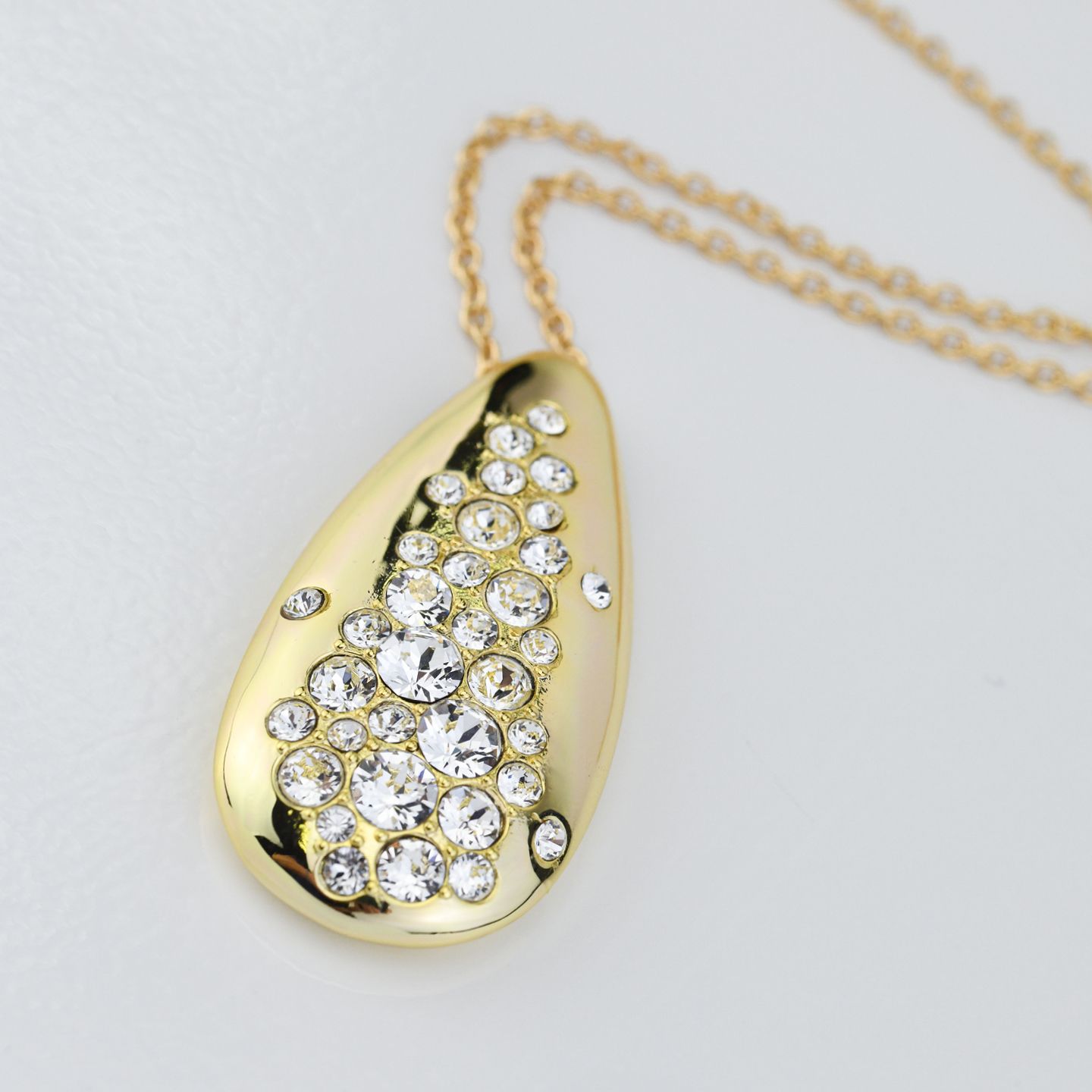 Collana Boccadamo Mediterranea Harem Bronzo Pvd Oro Con Pendente Goccia
