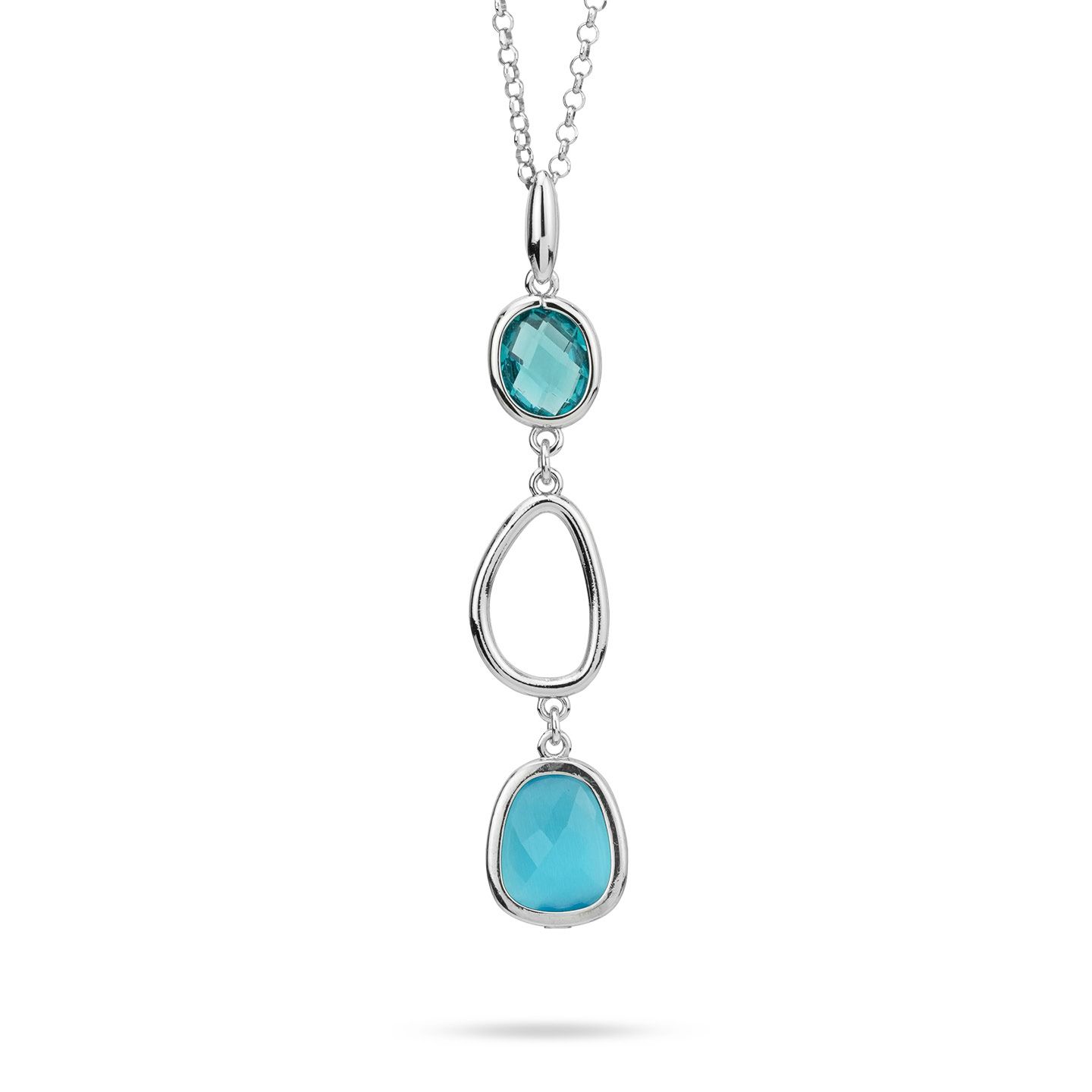 Collana Boccadamo Mediterranea Crisette Bronzo Rodiato e Pendente con Cristalli
