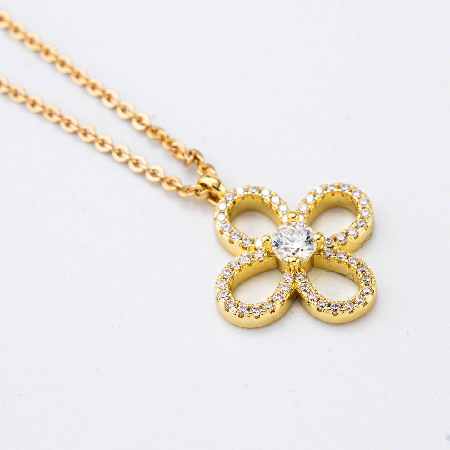 Collana Boccadamo Mediterranea Nexma Bronzo Pvd Oro Pendente Fiore