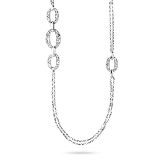Collana Lunga 2 Fili Boccadamo Mediterranea Harem Bronzo Rodiato con Cristalli