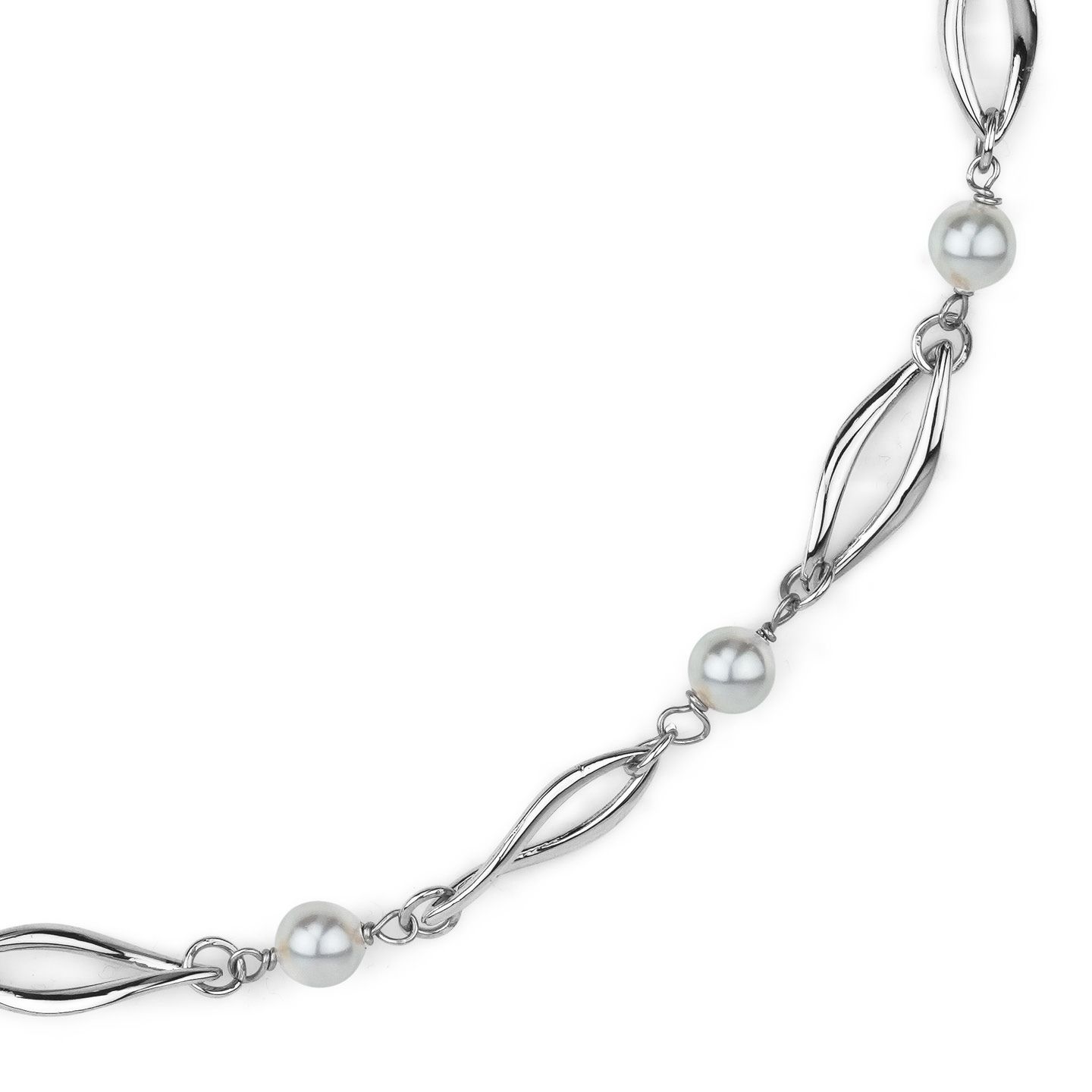 Collana Girocollo Boccadamo Mediterranea Crisette Bronzo Rodiato e Perle