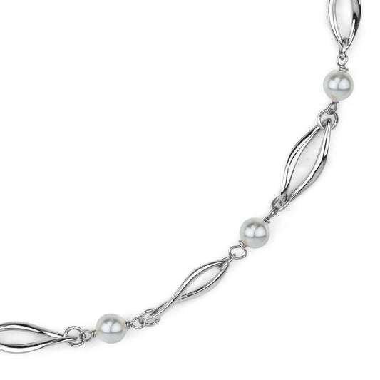 Collana Girocollo Boccadamo Mediterranea Crisette Bronzo Rodiato e Perle