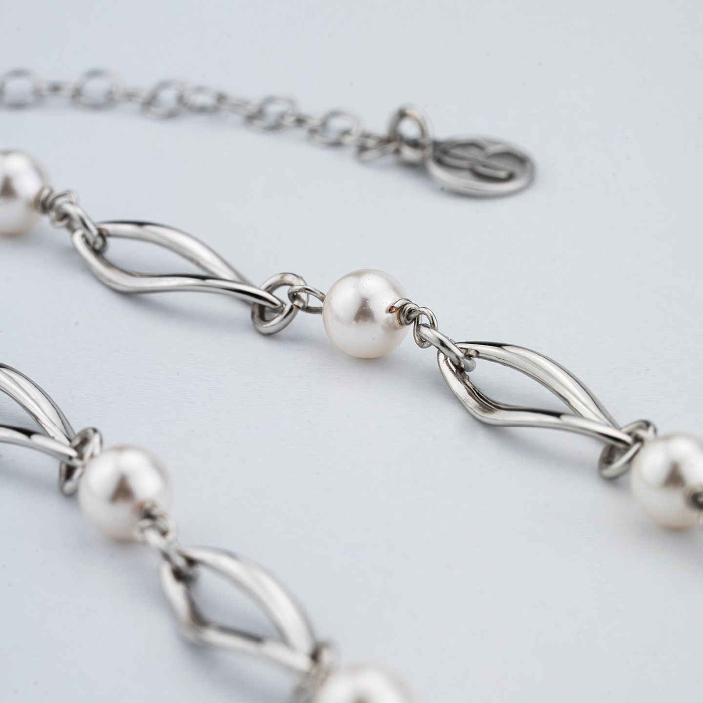 Collana Girocollo Boccadamo Mediterranea Crisette Bronzo Rodiato e Perle