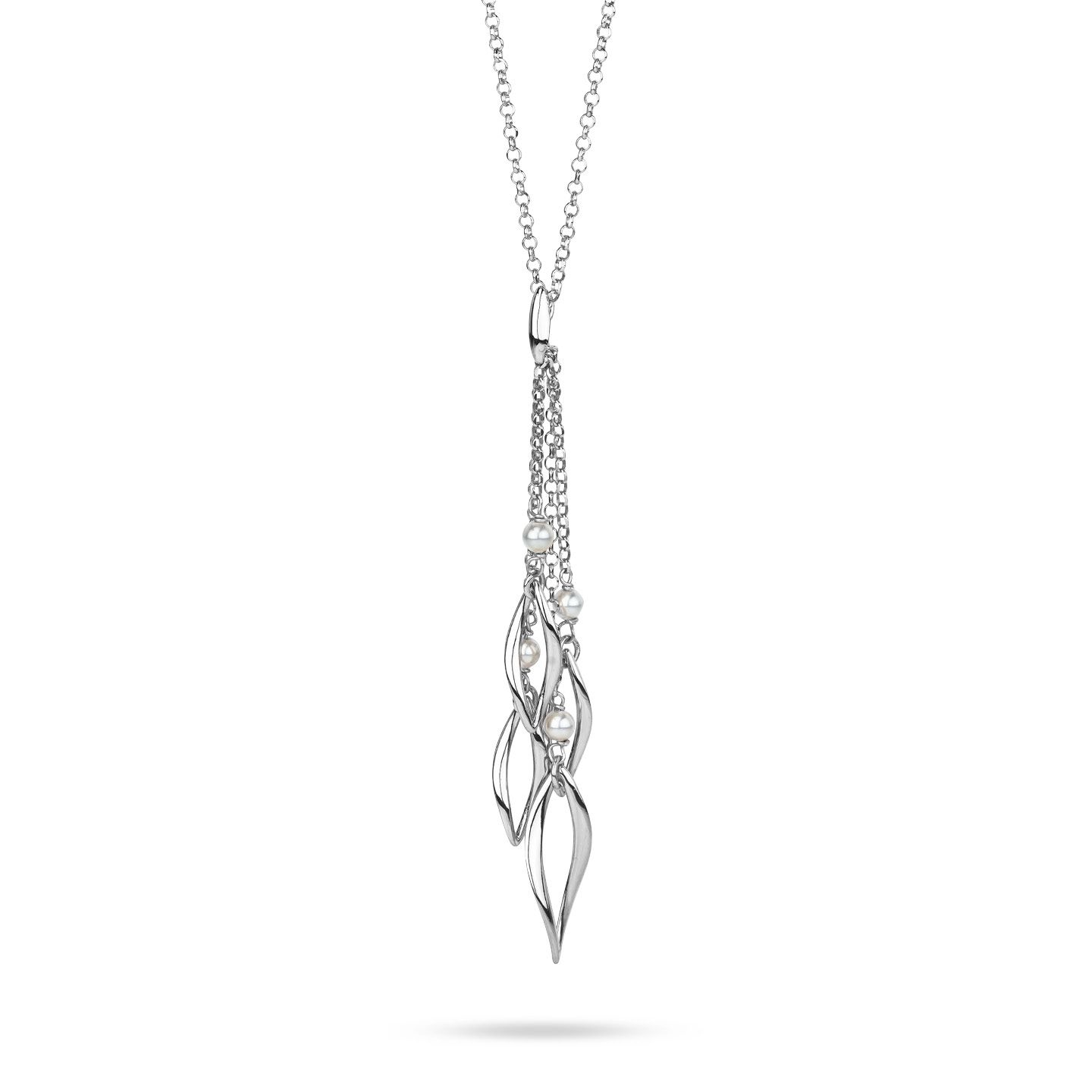 Collana Girocollo Boccadamo Mediterranea Crisette Bronzo Rodiato Maglia Rolò con Pendente