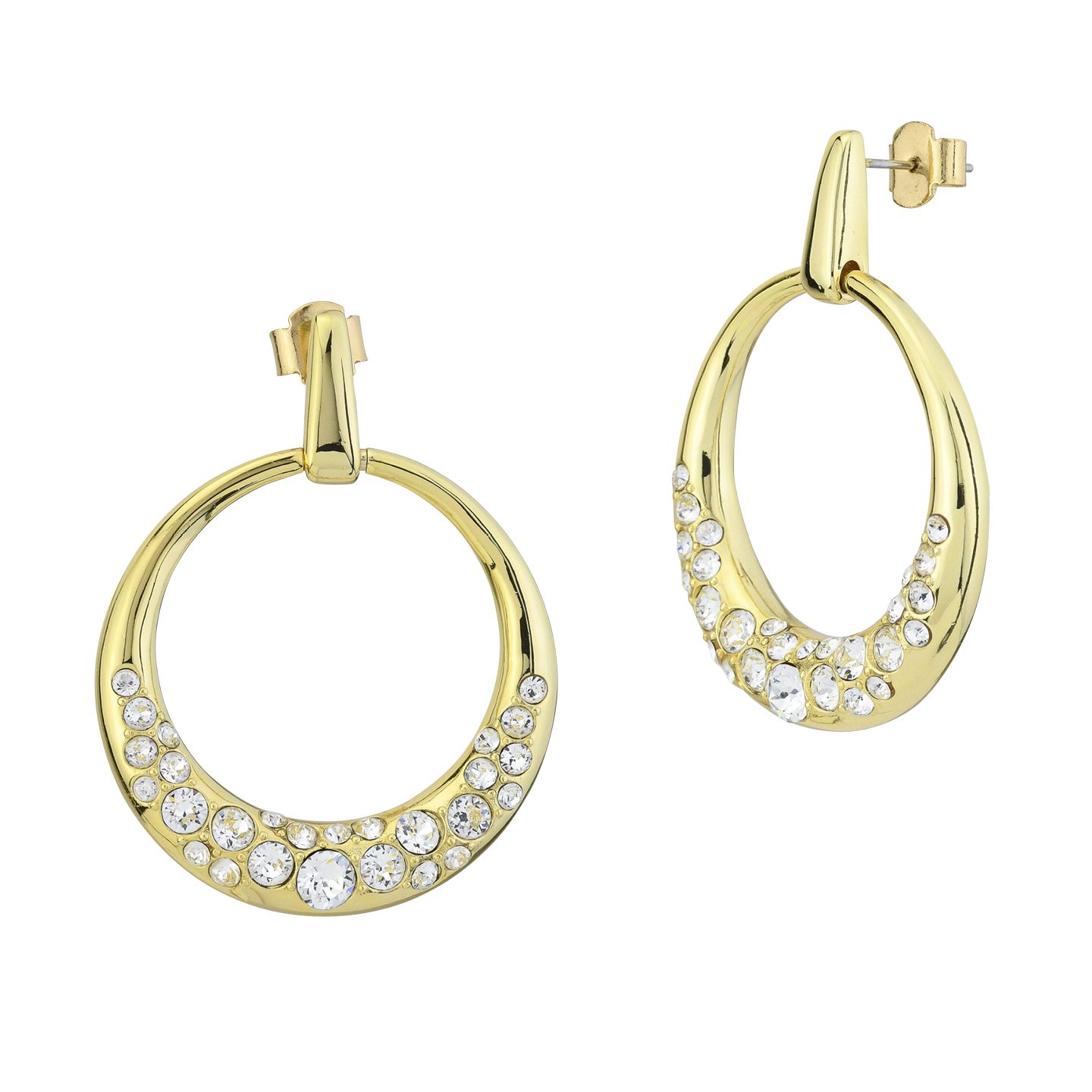 Orecchini Pendenti Boccadamo Mediterranea Harem Bronzo Pvd Oro Con Cristalli