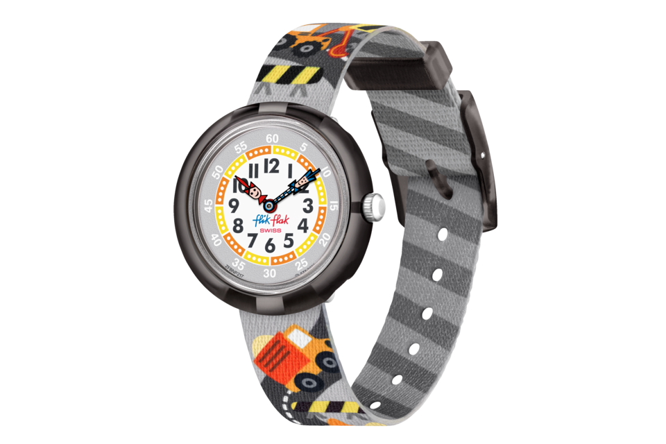 Orologio Flik Flak Bambino Future Dreams Build It Up 31 mm Grigio