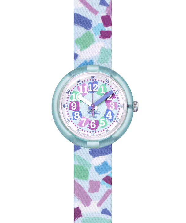 Orologio Flik Flak Organized Chaos Bambino Confetti Chaos 31 mm Verde