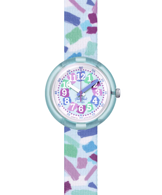 Orologio Flik Flak Organized Chaos Bambino Confetti Chaos 31 mm Verde