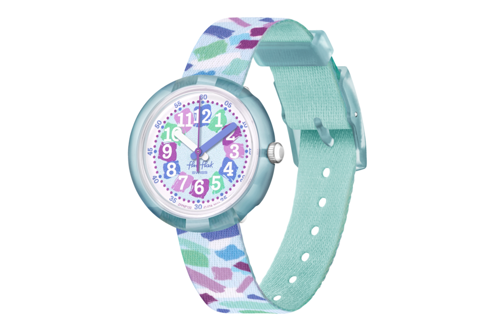 Orologio Flik Flak Organized Chaos Bambino Confetti Chaos 31 mm Verde