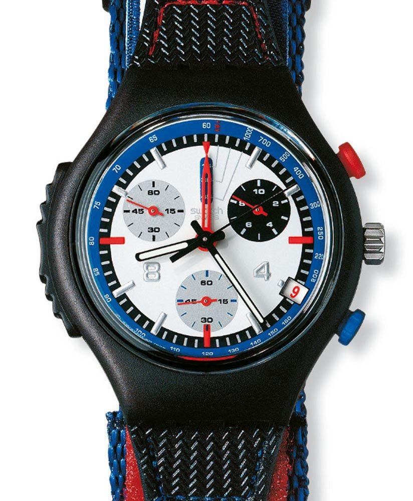 Orologio Swatch Fw Collection 1999 Blue Ring Chrono-Alarm
