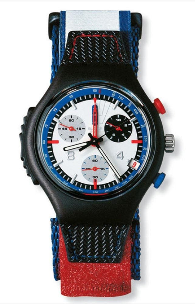 Orologio Swatch Fw Collection 1999 Blue Ring Chrono-Alarm