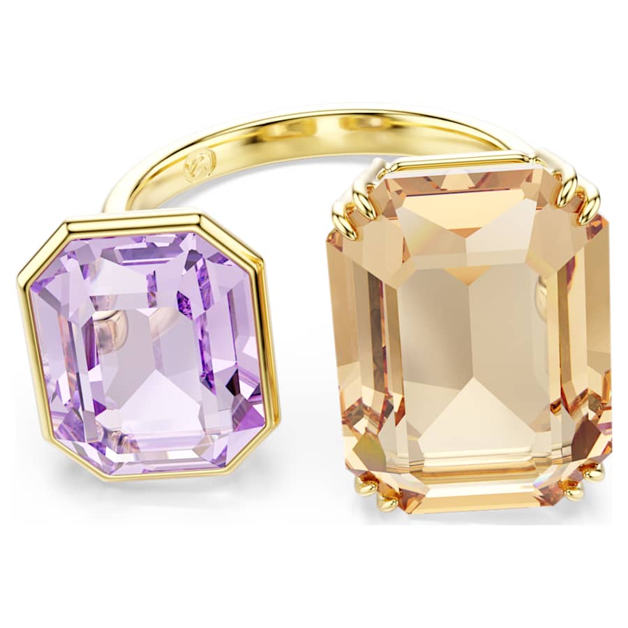 Anello Swarovski Millenia Taglio ottagonale, Multicolore, Placcato color oro - Misura 55