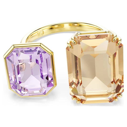 Anello Swarovski Millenia Taglio ottagonale, Multicolore, Placcato color oro - Misura 55