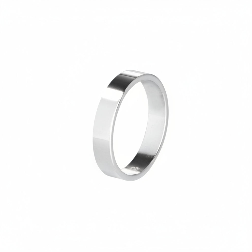 Anello Boccadamo Fedina Piatta Francese Argento Lucido - Misura 12