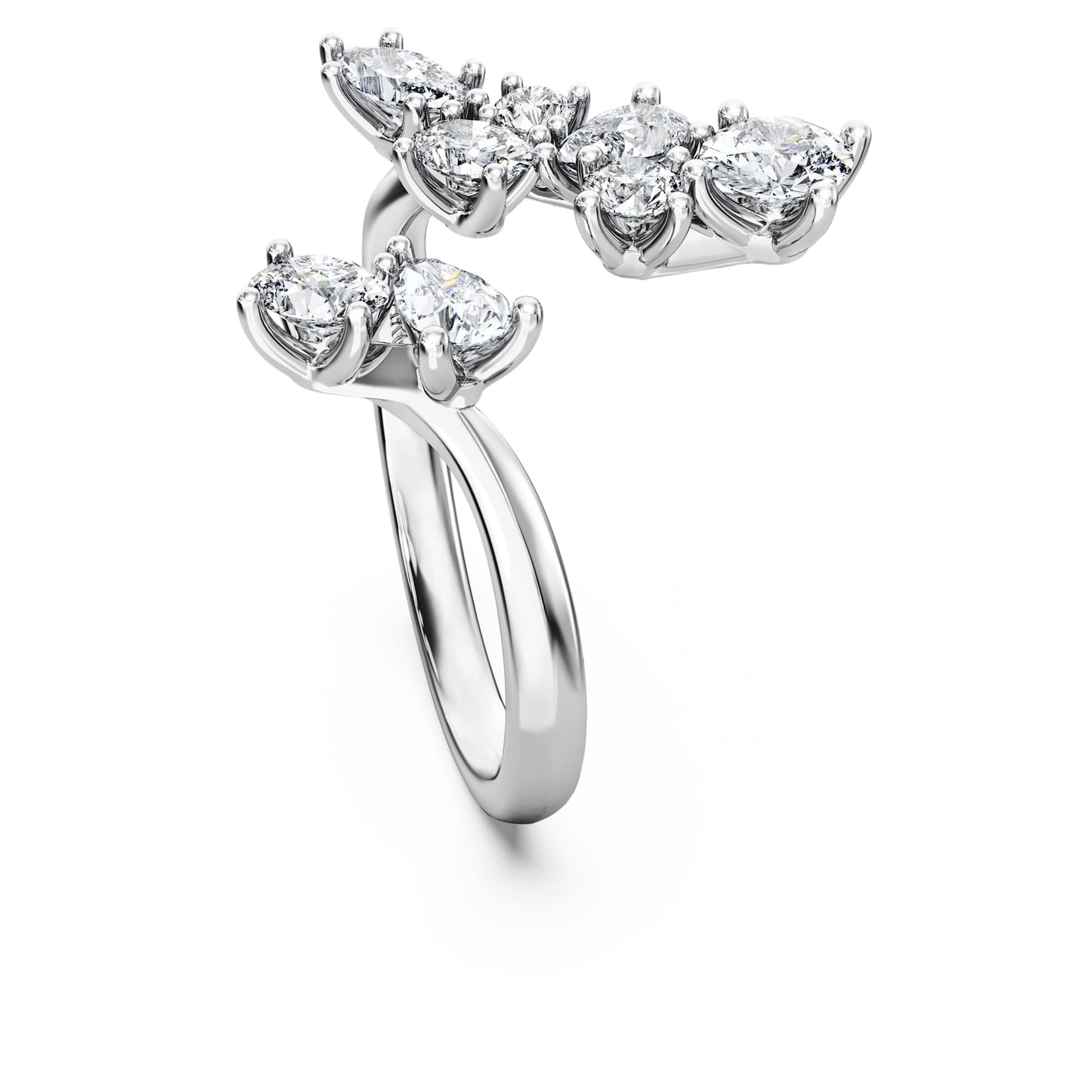 Anello bypass Swarovski Galaxy Diamanti creati in laboratorio 1,25 ct tw, Taglio misto, Oro bianco 18 K