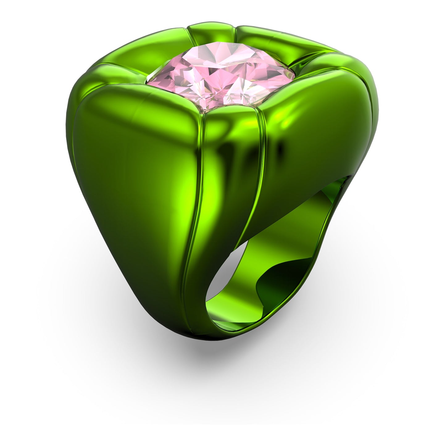 Anello Swarovski Dulcis, Taglio Cushion, Verde - Misura 58