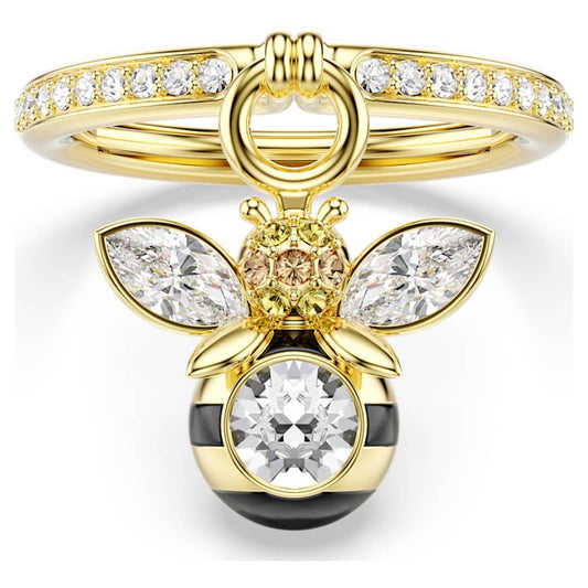 Anello Swarovski Idyllia Bee Taglio misto, Ape, Multicolore, Placcato color oro - Misura 50-55