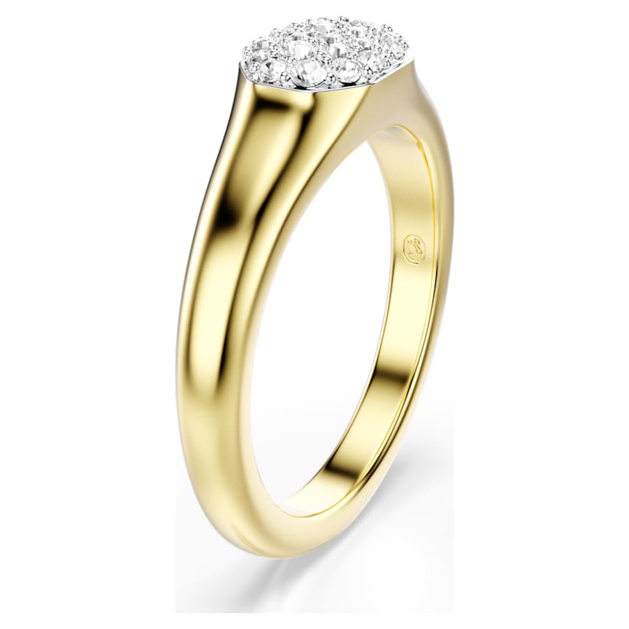 Anello Swarovski Dextera Midi Taglio misto, Bianco, Placcato color oro - Misura 46