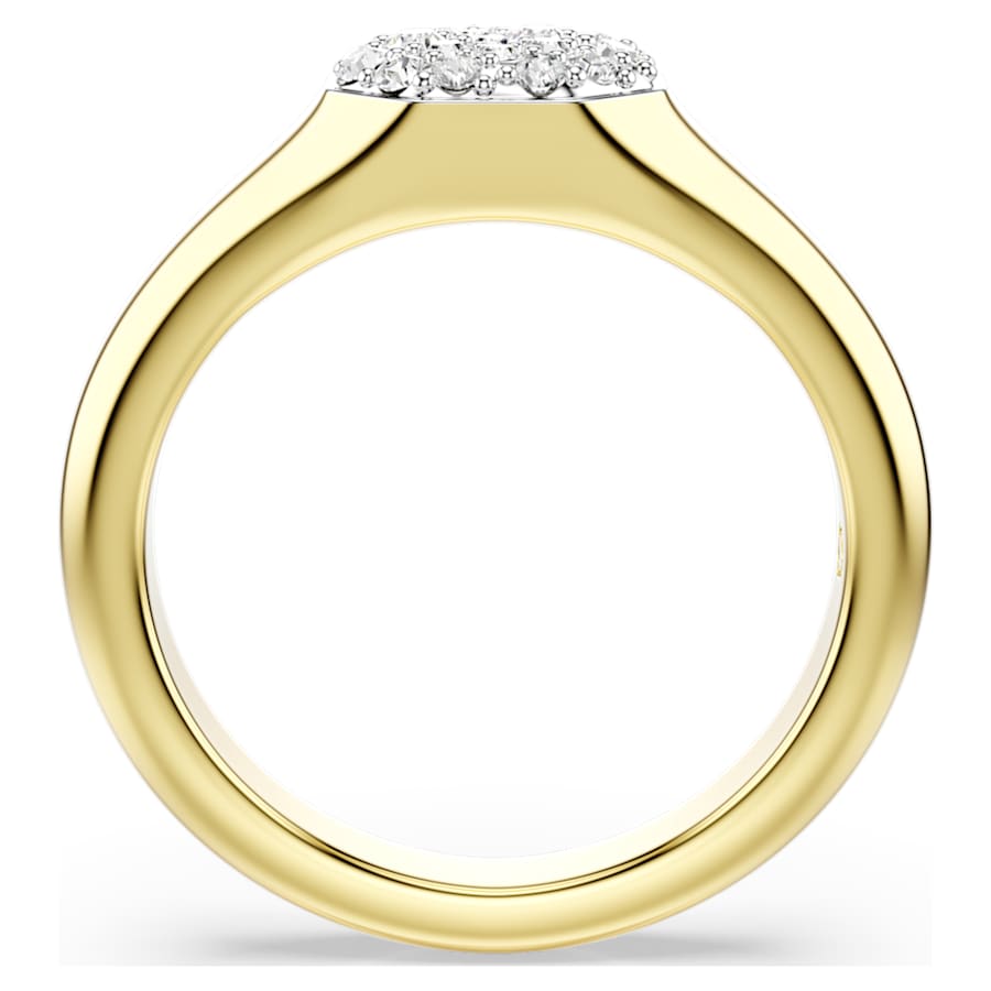 Anello Swarovski Dextera Midi Taglio misto, Bianco, Placcato color oro - Misura 46
