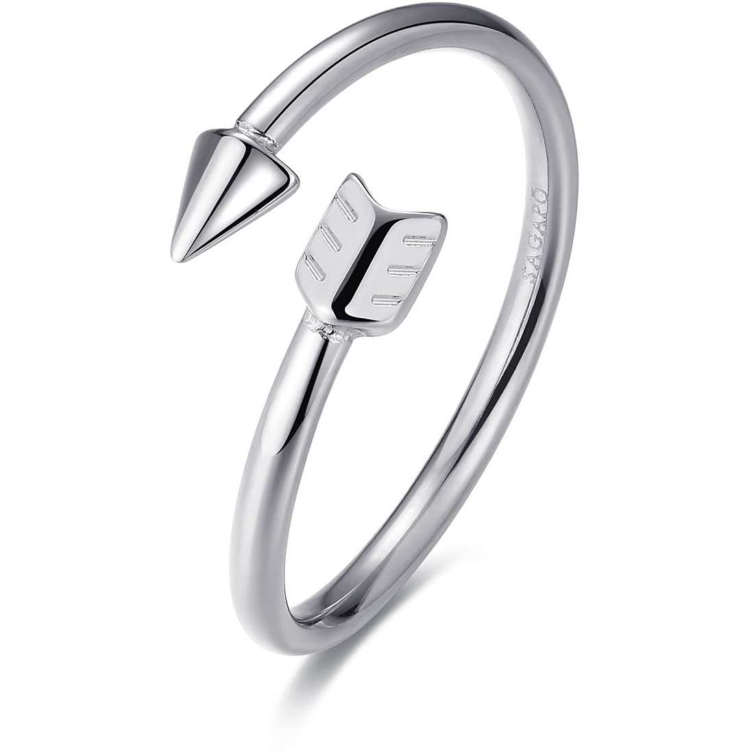 Anello Sagapò Click Anello Contrarie' Acciaio Finale Freccia