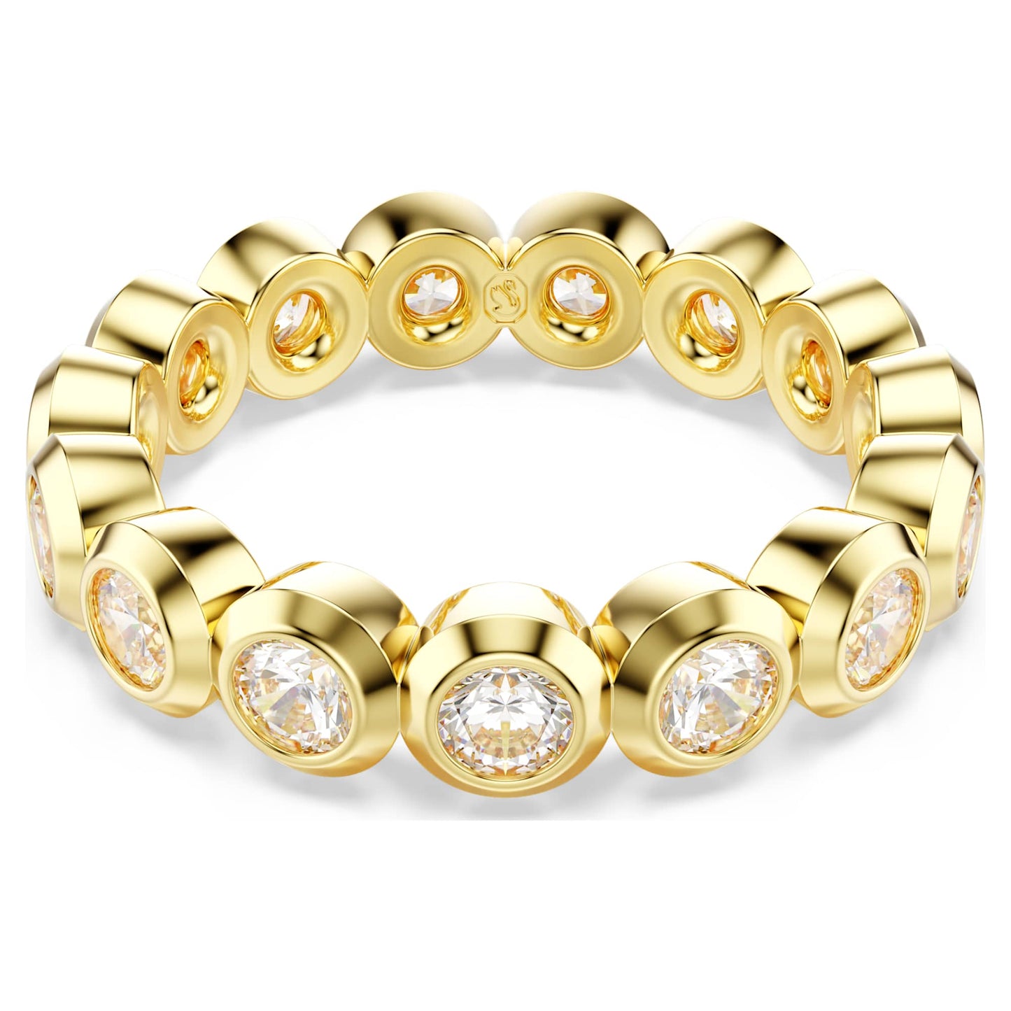 Anello Swarovski Imber Taglio Round, Bianco, Placcato color oro