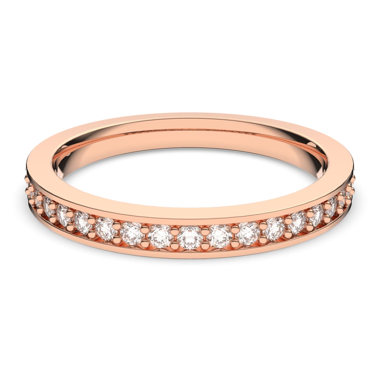 Anello Swarovski Matrix Bianco, Placcato color oro rosa