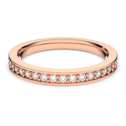 Anello Swarovski Matrix Bianco, Placcato color oro rosa