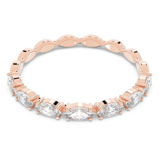 Anello Swarovski Matrix Vittore Taglio Marquise, Bianco, Placcato color oro rosa