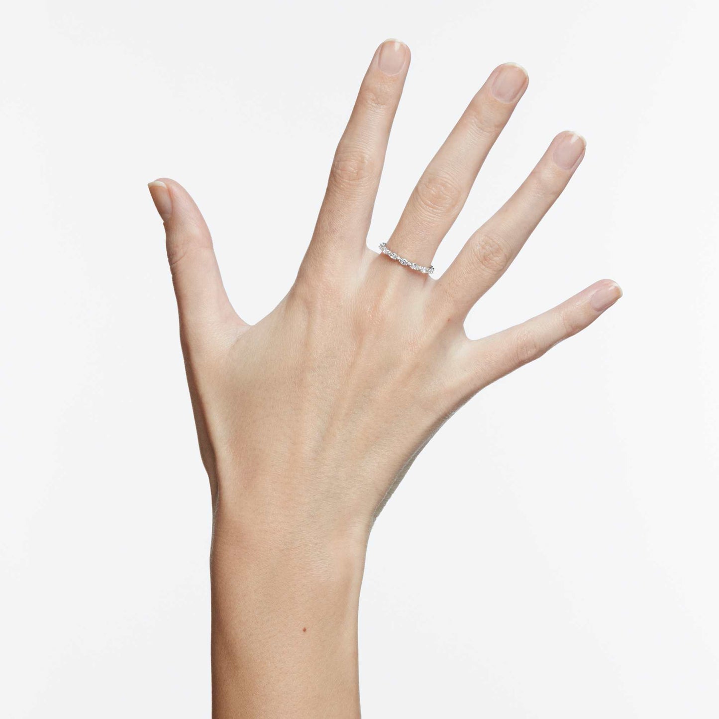 Anello Swarovski Matrix Vittore Taglio Marquise, Bianco, Placcato rodio