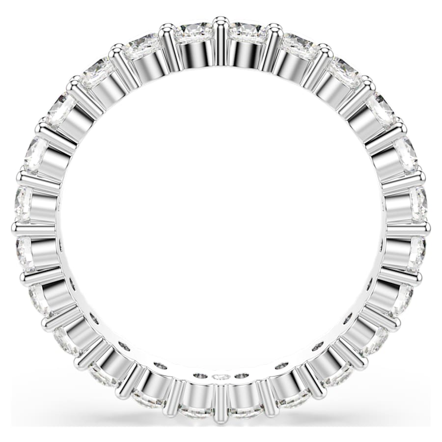 Anello Swarovski Re Matrix  Vittore Taglio Round, Bianco, Placcato color argento - Misura 50