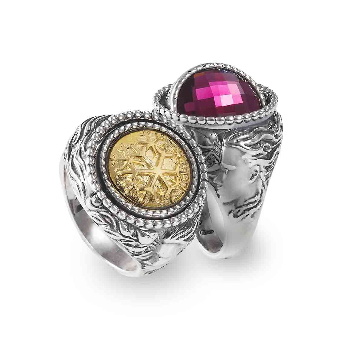 Anello Gerardo Sacco Mesi Reverse Argento Dicembre Inverno - Misura 16