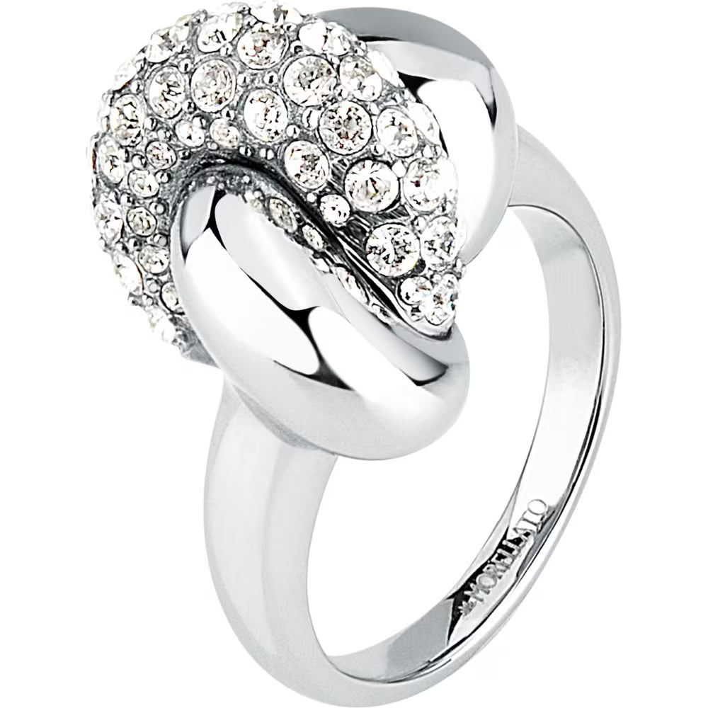 Anello Morellato Legame Acciaio Nodo Con Cristalli - Misura 16