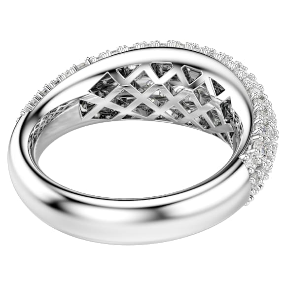 Anello Swarovski Sublima Bianco, Placcato rodio - Misura 58