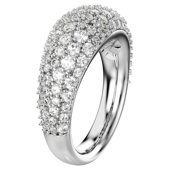 Anello Swarovski Sublima Bianco, Placcato rodio - Misura 55