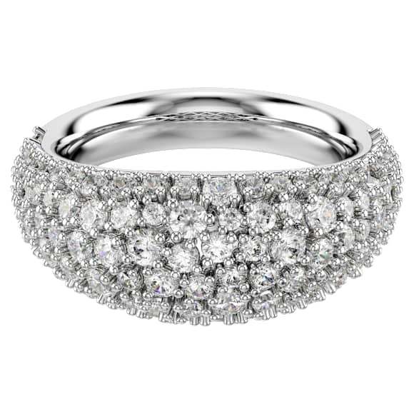 Anello Swarovski Sublima Bianco, Placcato rodio - Misura 58
