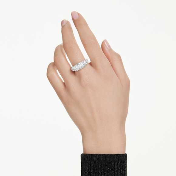 Anello Swarovski Sublima Bianco, Placcato rodio - Misura 55
