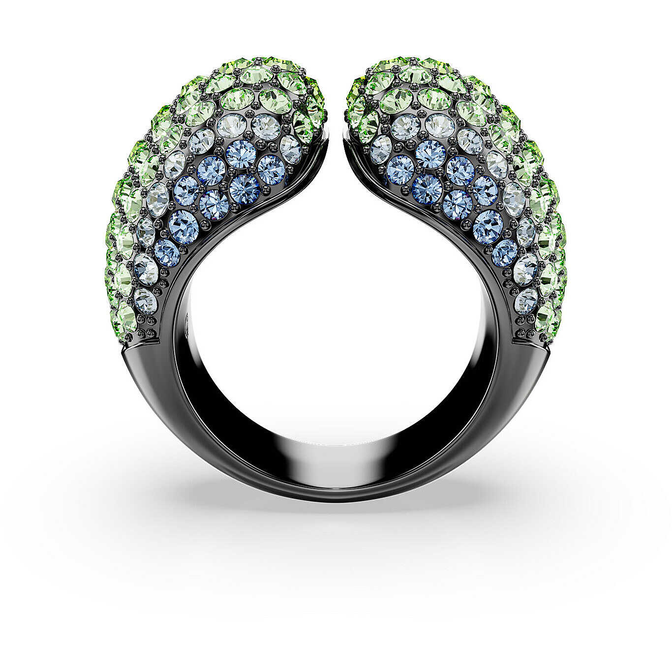 Anello Swarovski Sublima Taglio round, multicolore, placcato rutenio - Misura 55