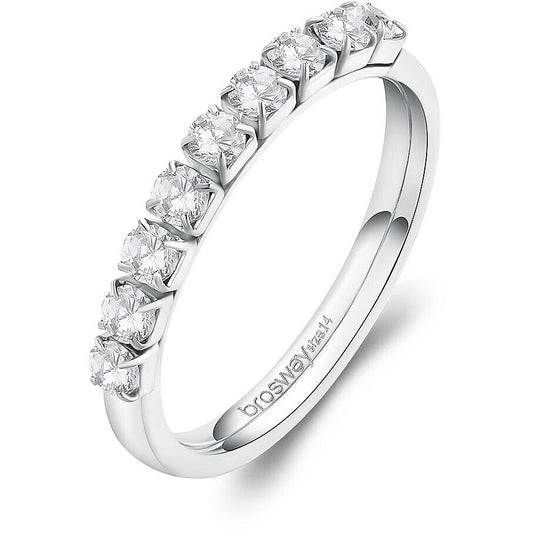 Anello Brosway Desideri Veretta Acciaio Cristalli - Misura 18