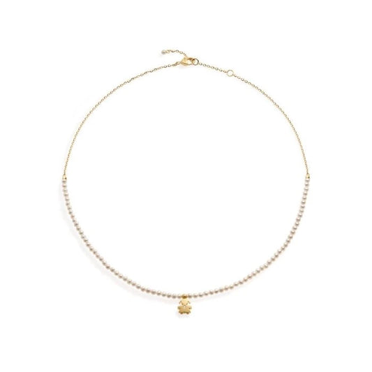 Collana Lebebé Le Perle In Oro Giallo Pendente Bimba Diamante