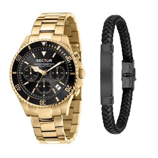 Orologio Sector 230 Chrono 43 mm PVD Oro con Bracciale