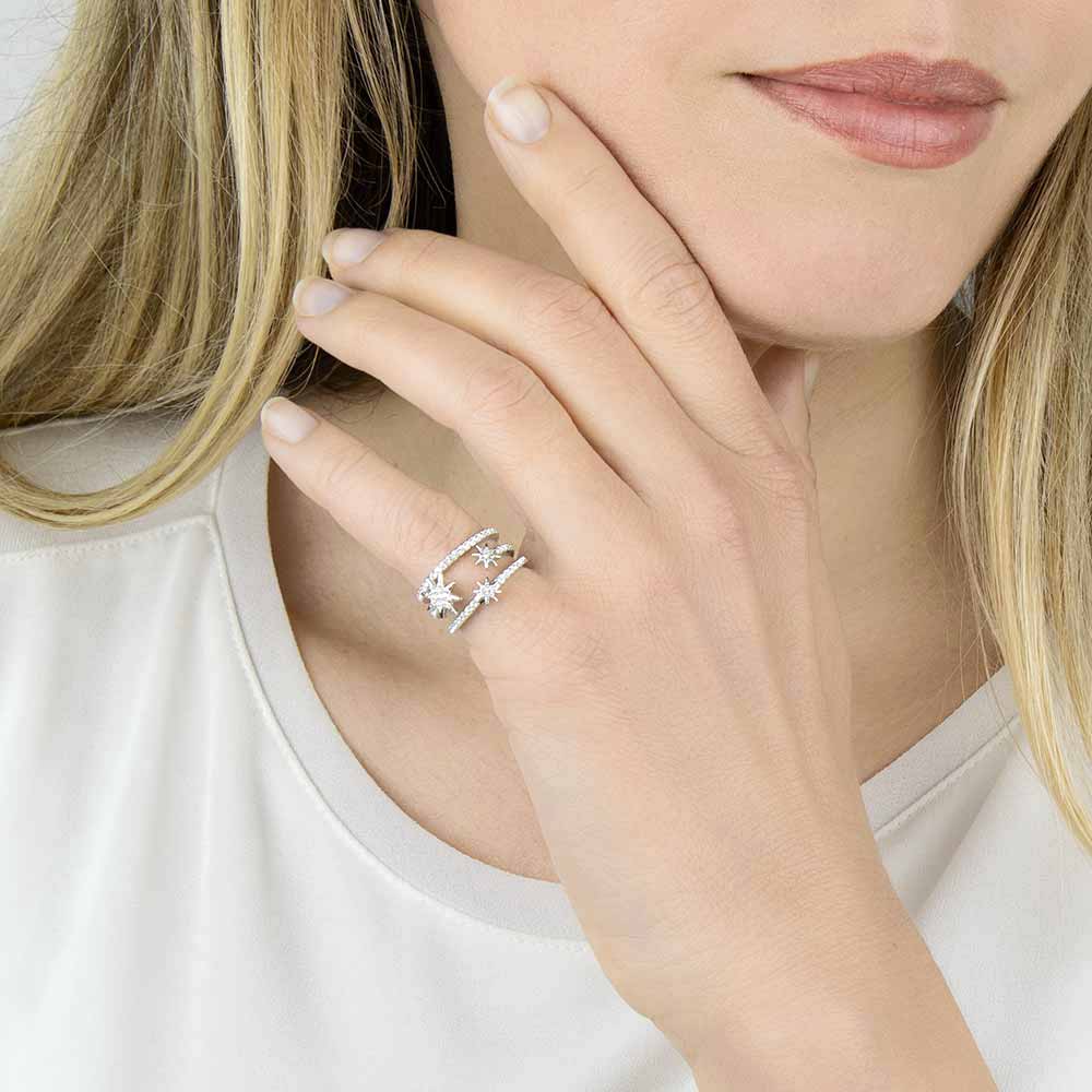 Set Anelli Swarovski Fizzy - Misura 50